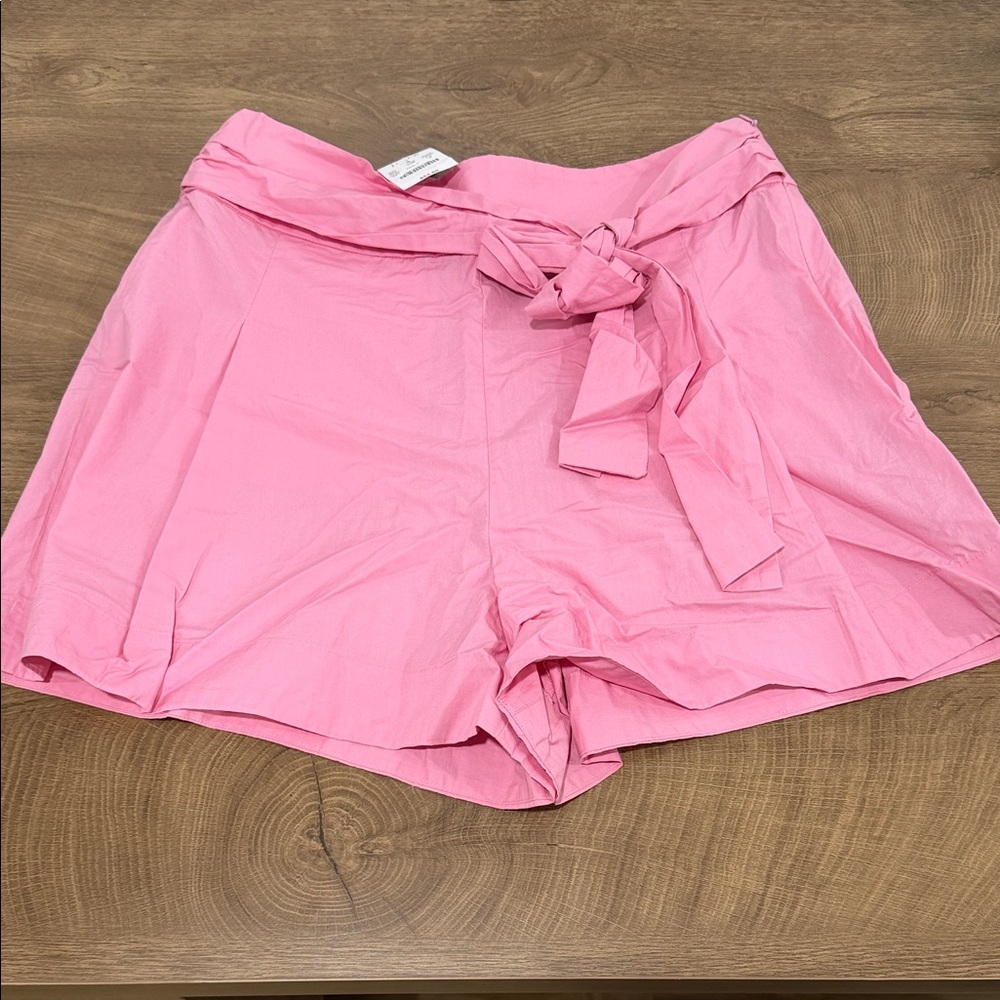 J. Crew Pink High-Rise Tie-Waist Shorts